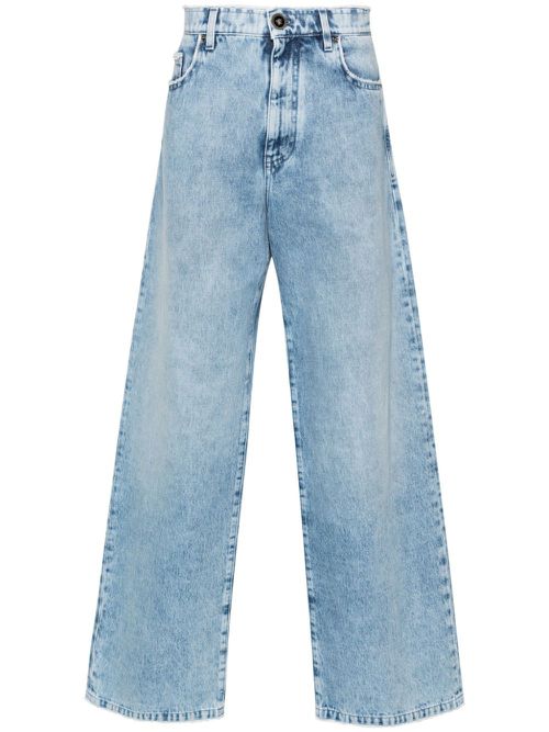 Mid-rise straight-leg jeans - Blue