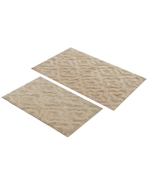 2Pc Link Cotton Bath Rug Set