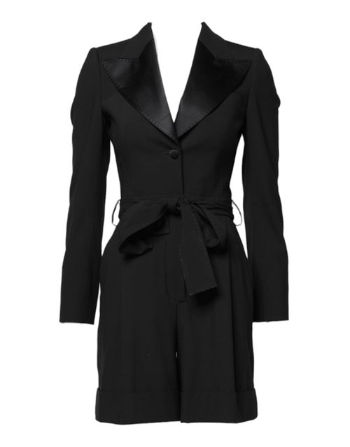 Virgin Wool Blazer Dress — Black