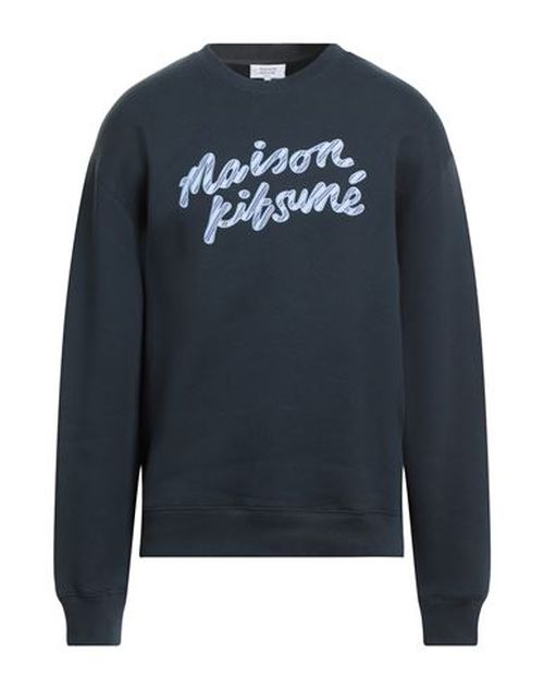 Maison Kitsuné Man Sweatshirt Midnight blue Size XL Cotton