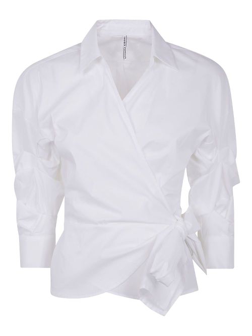 Liviana Conti tie-fastening shirt - White