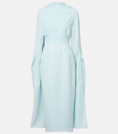 Nour draped crêpe midi dress