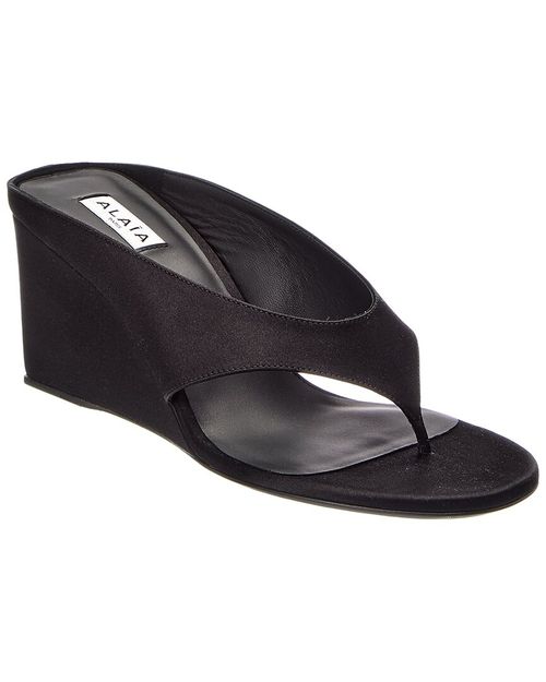 ALAÏA Satin Wedge Sandal