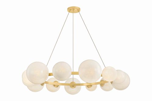 Aged Brass Chandelier from the Pacama Collection