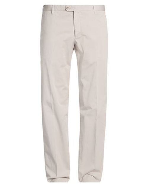 Man Pants Light grey Size 40 Cotton, Elastane
