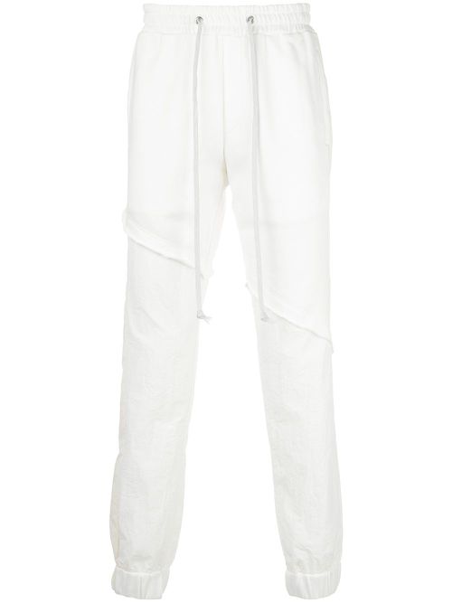 Terry track pants - White