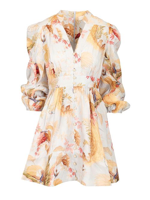 Zimmermann - Ascension Plunge Mini Dress Dresses Light Blue
