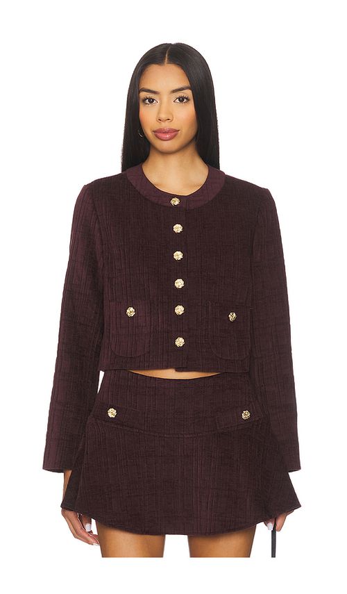 Amanda Uprichard Braswell Jacket in Burgundy. - XS also in L