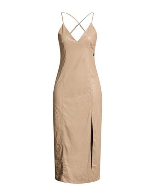 Woman Midi dress Beige Size XS Polyurethane