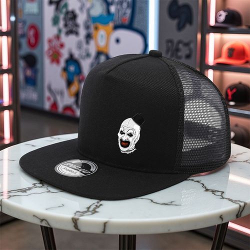 TEMU Horror Film Inspired Hand Print Polyester Mesh Snapback Cap - Lightweight Breathable Adjustable Hip Hop Street Fashion Hat For , 8 Color