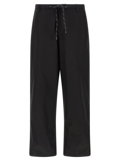 Cotton Twill Chino Pants — Black