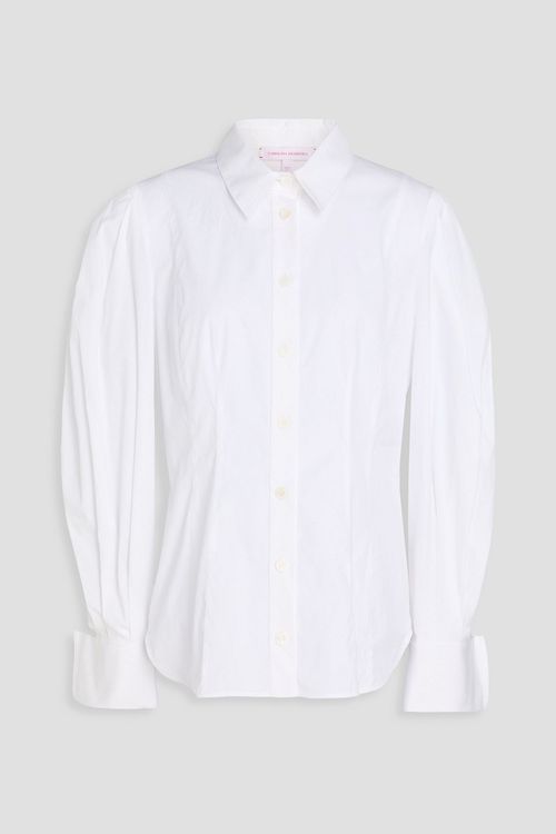 Cotton-blend poplin shirt - White - US 16
