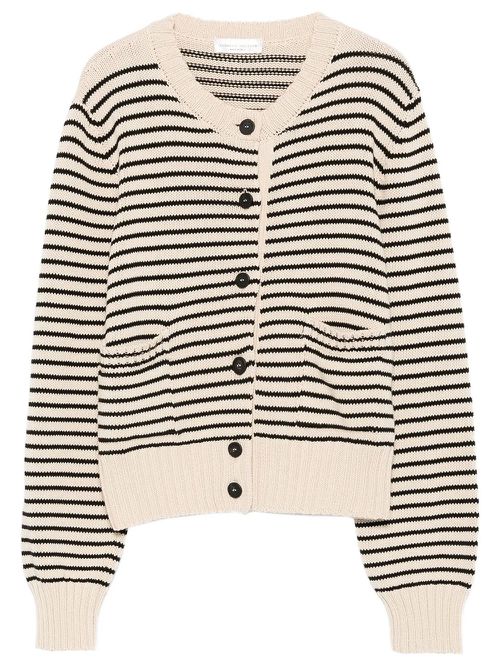 Striped Cotton Cardigan