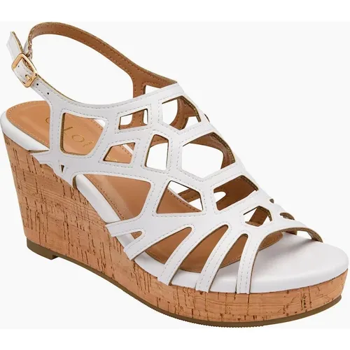 Lotus Women's Rhi Womens Wedge Sandals - White Synth