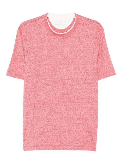 T-Shirt With Faux-Layering