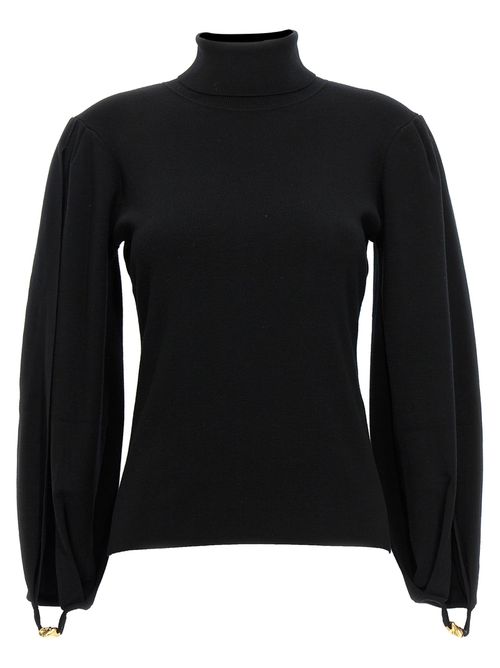 -Arms Slit Sweater Maglioni Nero-Donna