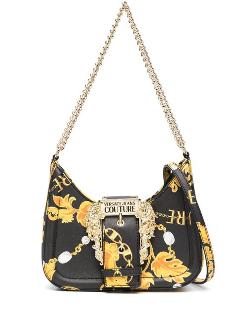 Baroque-buckle shoulder bag - Black