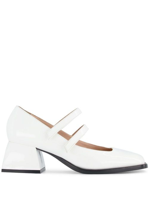 Bacara patent mary-jane shoes - White