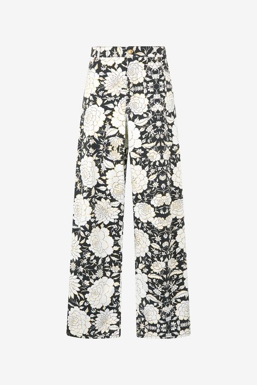 Pants With All-over Floral Print