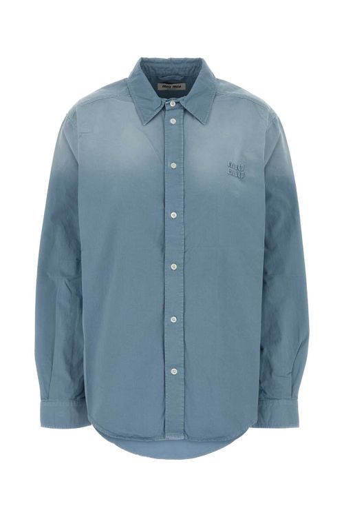 Twill Oversize Shirt — Blue