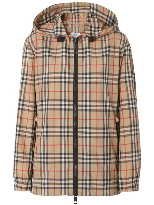 Vintage Check hooded jacket - Neutrals
