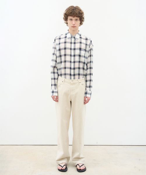 Dustied Regular Denim Jeans Ivory
