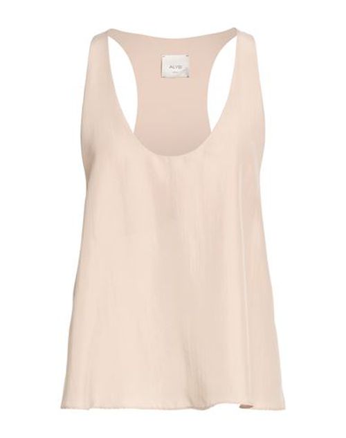 Crème Woman Top Beige Size 6 Silk
