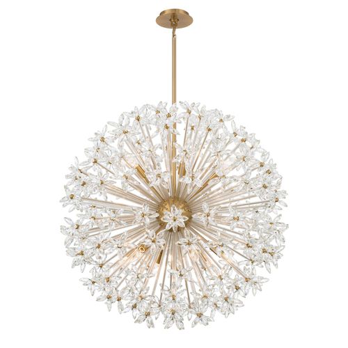 Aged Brass Chandelier from the Adley Collection