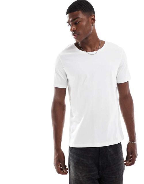 ASOS DESIGN essential scoop neck t-shirt in white