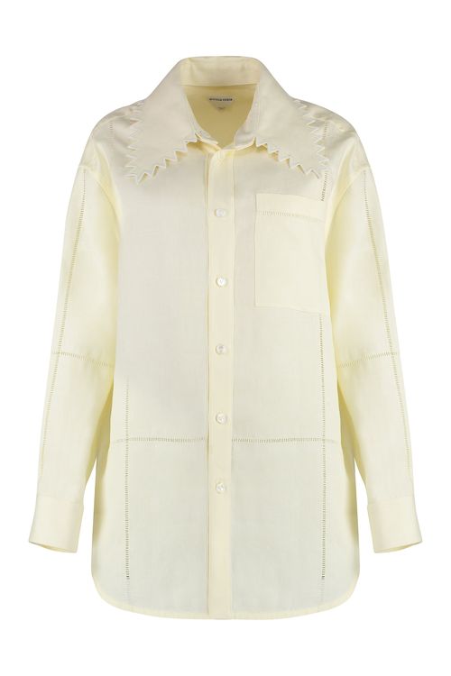 English Embroidery Linen Shirt