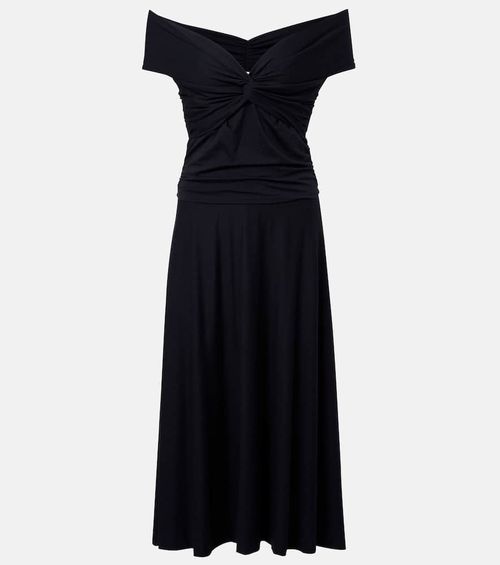 Soft Drape off-shoulder midi dress