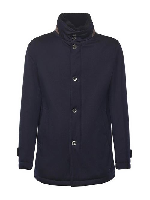 Diagonal Wool Carcoat