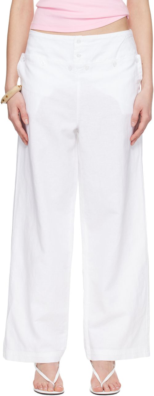 White Anna Trousers