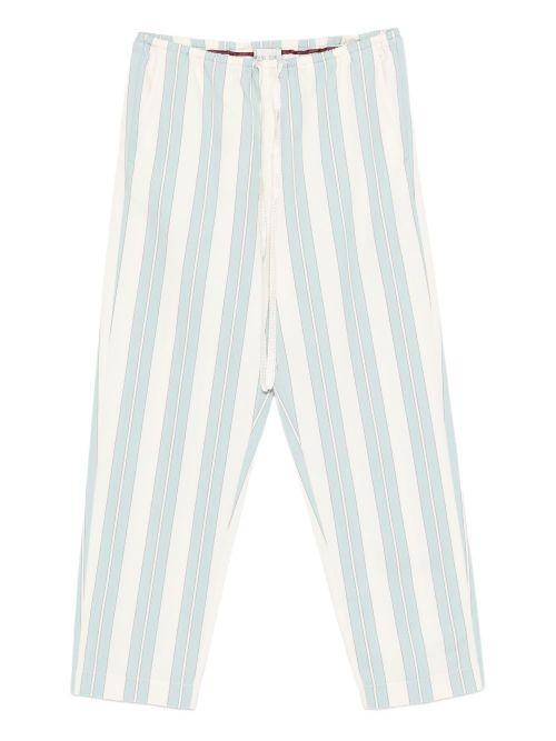 Striped drawstring trousers