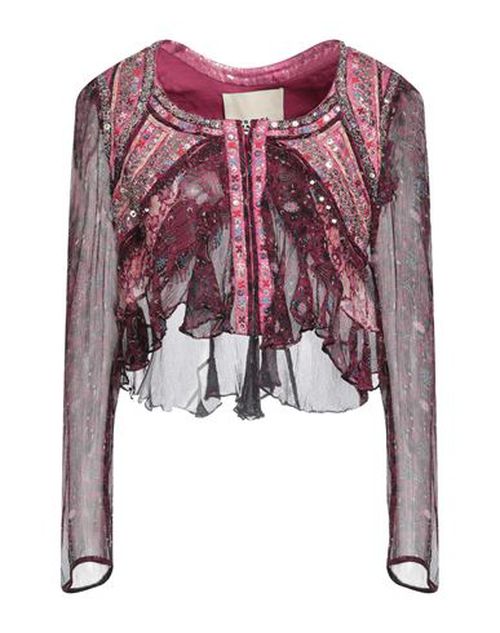 Woman Shirt Plum Size 2 Silk, Polyester