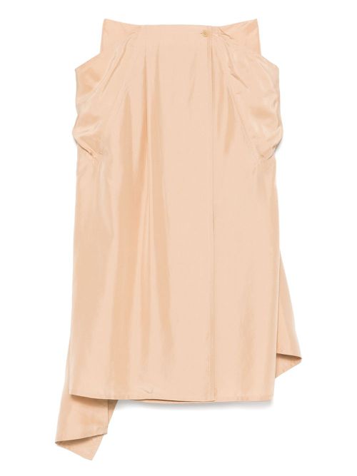 Silk straight skirt - Neutrals
