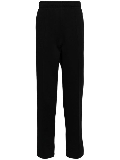 Crocodile-appliqué track pants - Black
