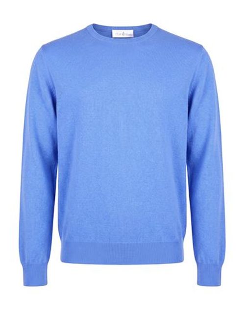 Man Sweater Azure Size 40 Merino Wool, Cashmere