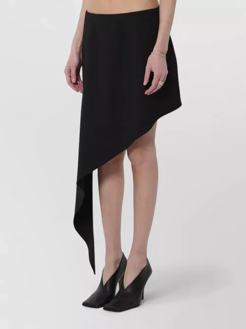 Alaïa - virgin wool asymmetric mid-rise mini skirt