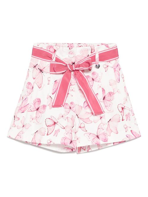 Butterfly-print shorts - White