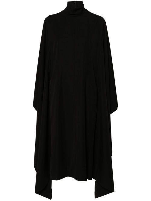 Draped midi dress - Black