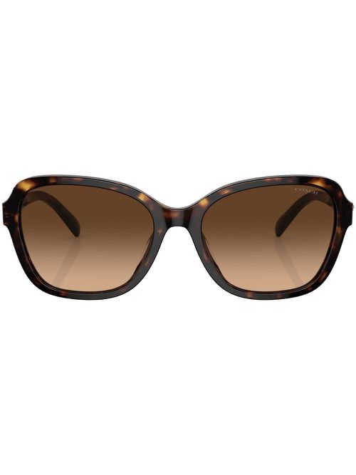 Square-frame tinted sunglasses - Brown