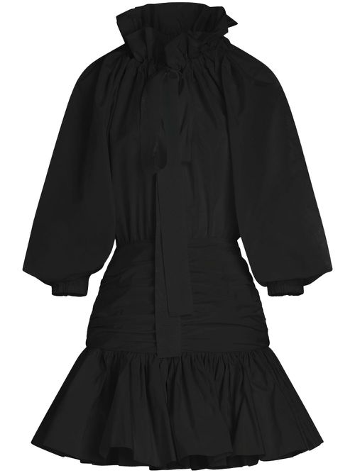 Ruffled mini dress - Black