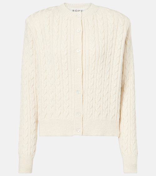 Róhe Cable-knit cotton and wool cardigan
