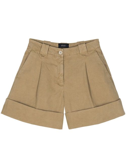 Turn-up hem shorts - Neutrals