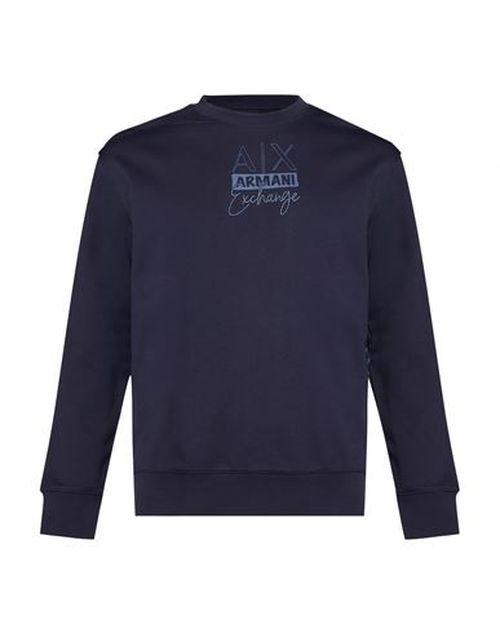 Man Sweatshirt Navy Size S Cotton