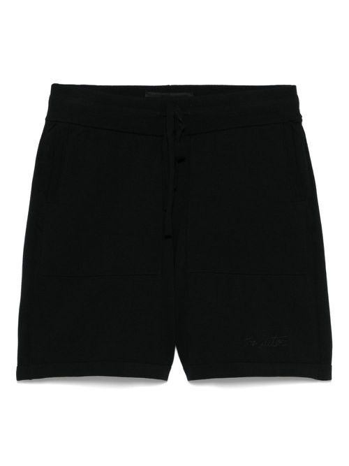 The Editor logo-embroidered shorts - Black