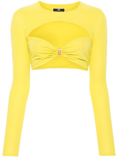 Cut-out cropped top - Yellow