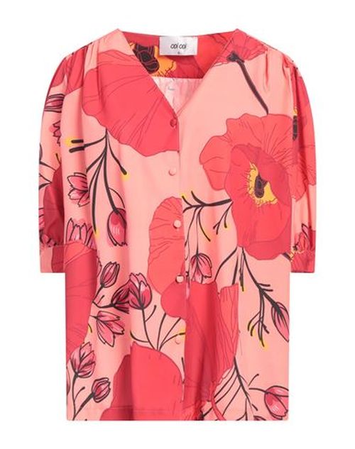Odì Odì Woman Shirt Salmon pink Size M Polyester, Elastane