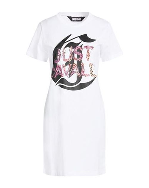 Woman Mini dress White Size L Cotton